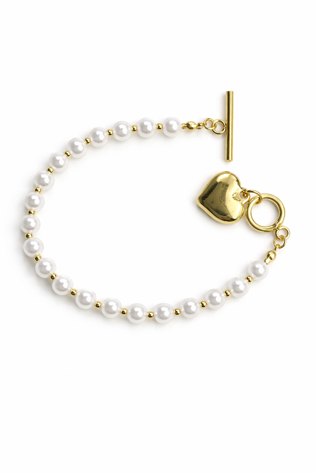 Ocean Pearl Heart Bracelet