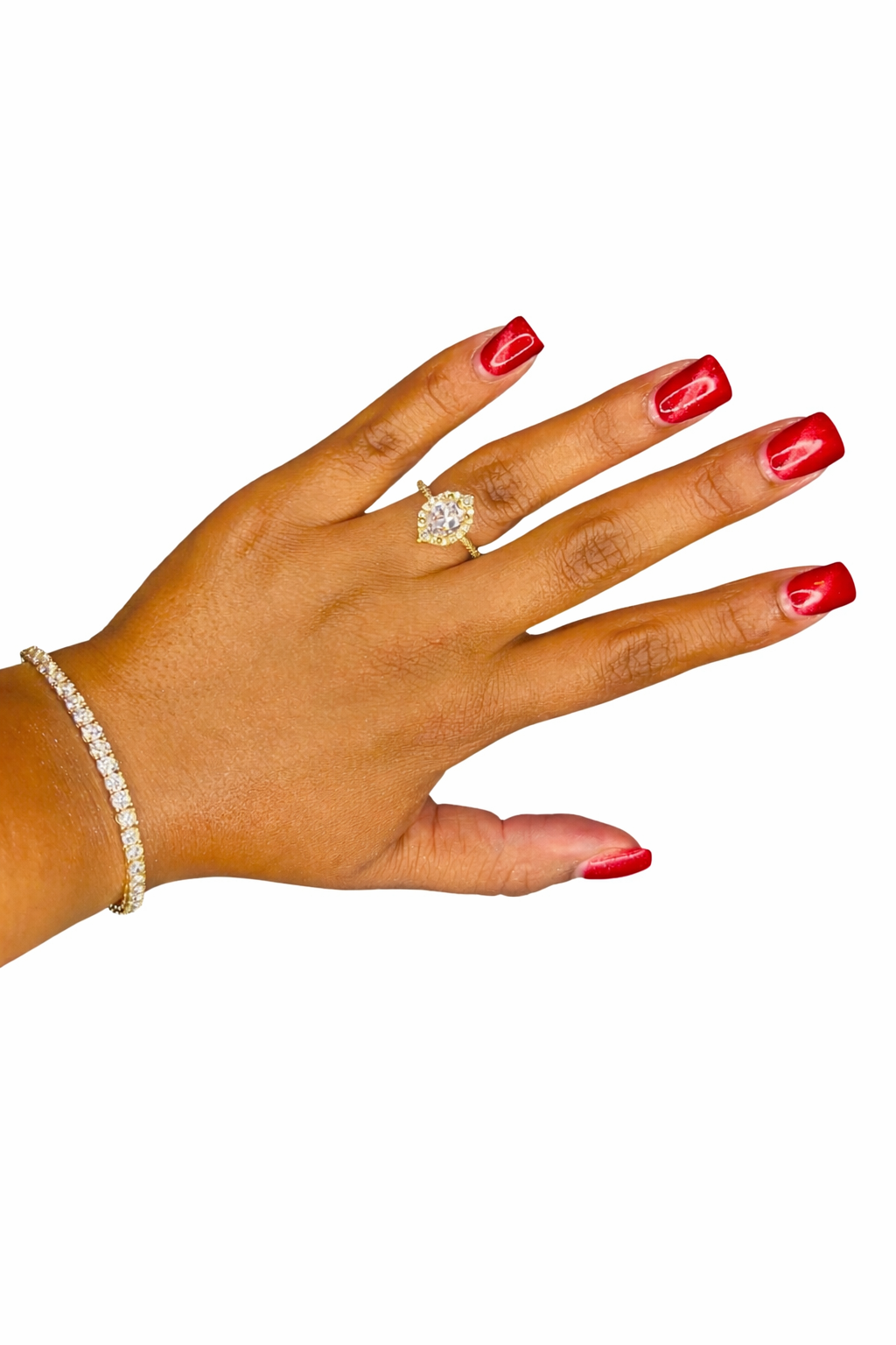 Medusa White Diamond Ring