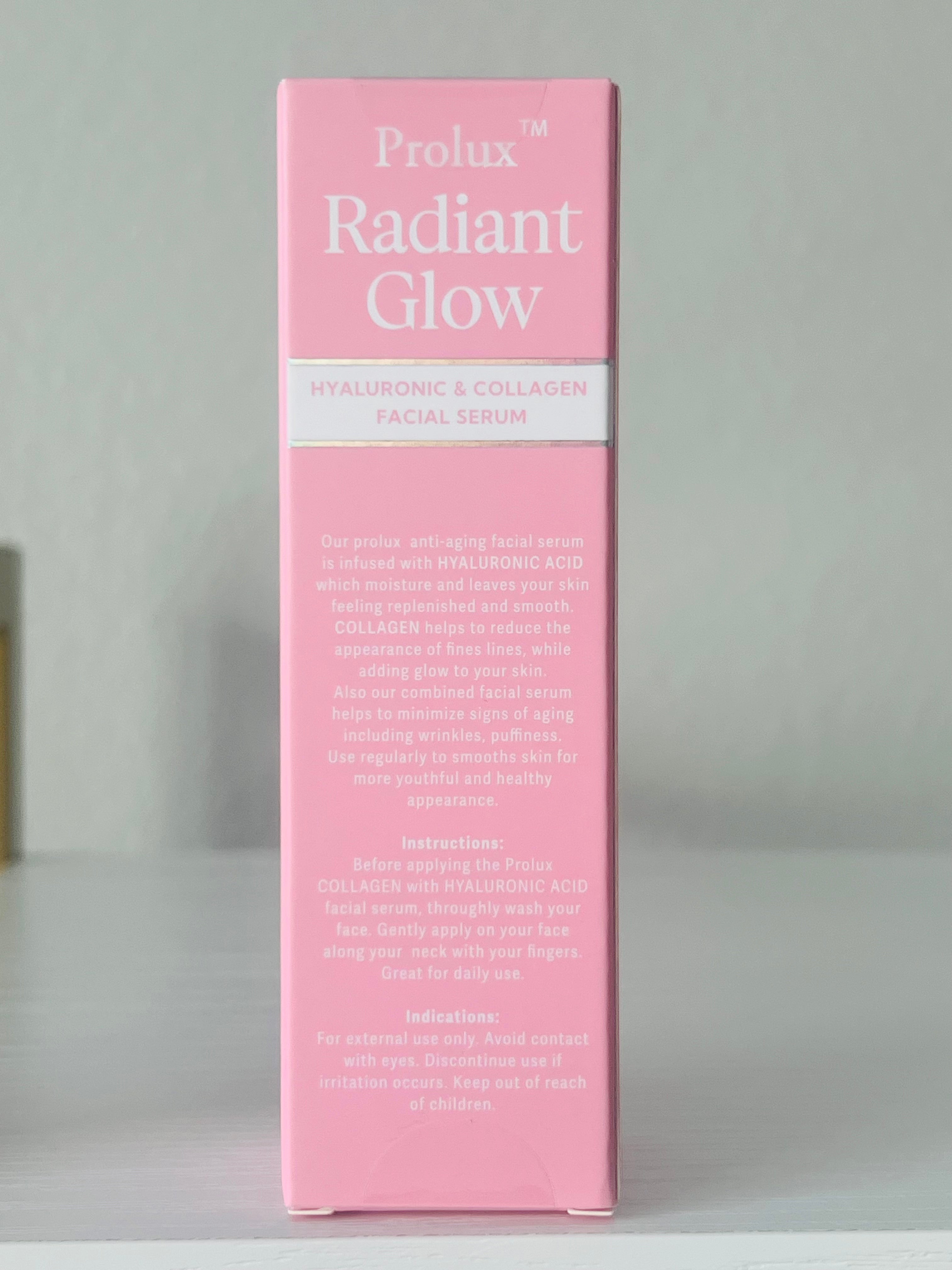 Prolux Radiant Glow Hyaluronic & Collagen Facial Serum