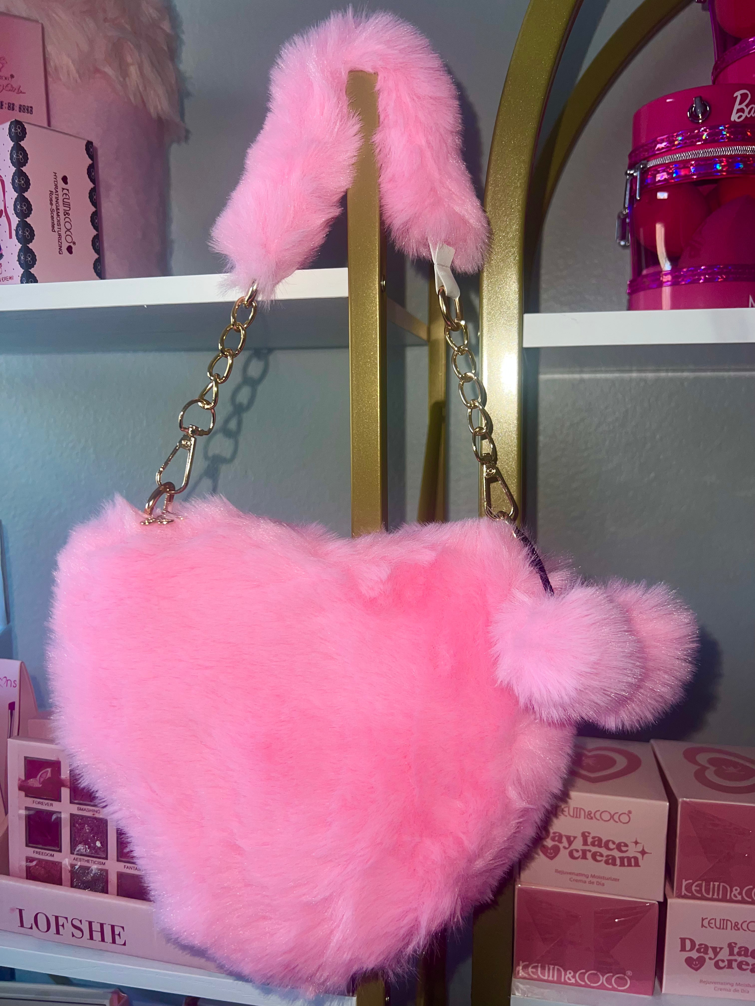 Heart Bag and Cherry Keychain Purse