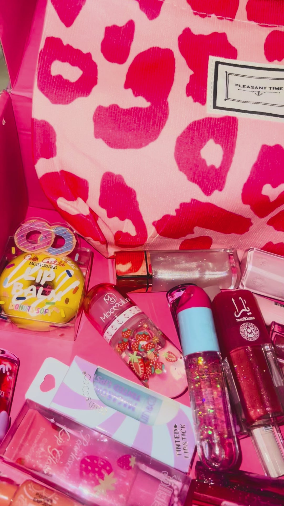 Pink Leopard Lippy Set