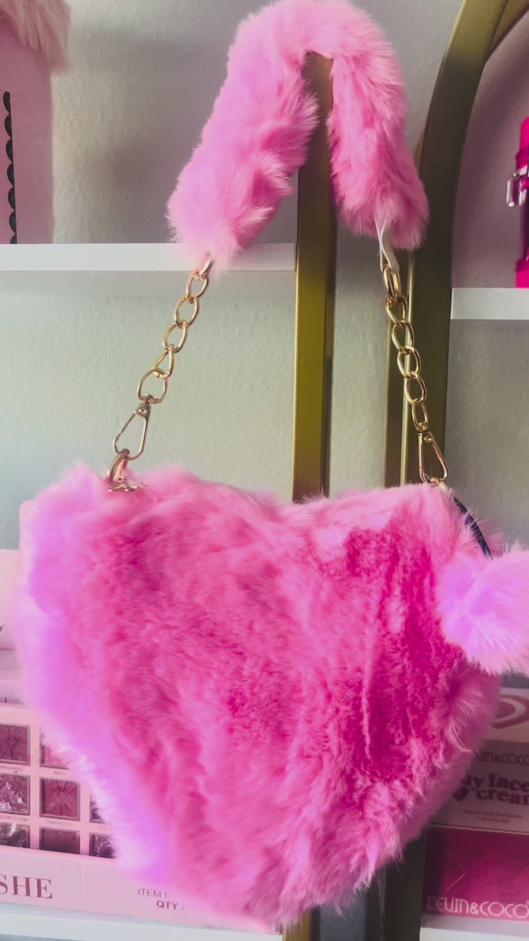 Heart Bag and Cherry Keychain Purse